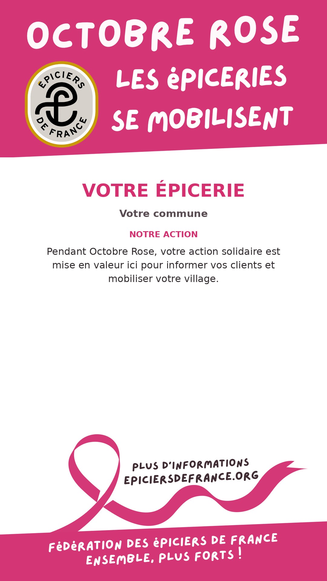 Exemple de story Octobre Rose